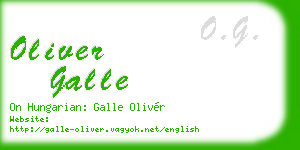 oliver galle business card